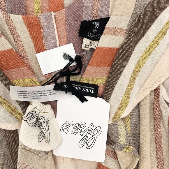 Ace & Jig X Barneys New York NEW Womens Size Medium Magdelena Dress Striped Midi - Picture 9 of 12